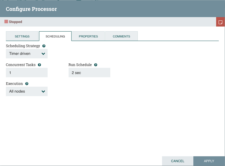 configure scheduling